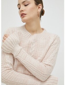 Μάλλινο πουλόβερ Ivy Oak γυναικεία, χρώμα: ροζ