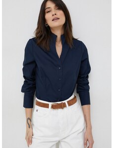 Βαμβακερό πουκάμισο Seidensticker χρώμα: ναυτικό μπλε