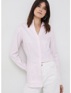 Βαμβακερό πουκάμισο Seidensticker χρώμα: ροζ