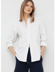 Βαμβακερό πουκάμισο Tommy Hilfiger χρώμα: άσπρο