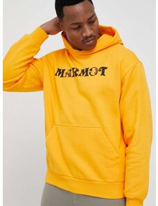 Μπλούζα Marmot χρώμα: πορτοκαλί, με κουκούλα