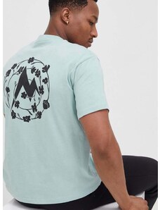 Βαμβακερό μπλουζάκι Marmot χρώμα: τιρκουάζ