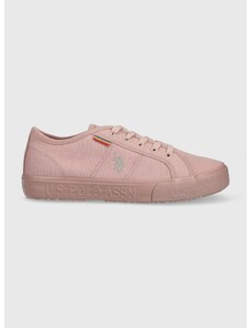 Πάνινα παπούτσια U.S. Polo Assn. MAREW χρώμα: ροζ