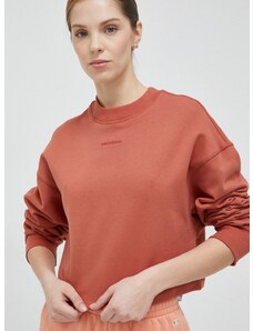 Βαμβακερή μπλούζα New Balance γυναικεία, χρώμα: κόκκινο