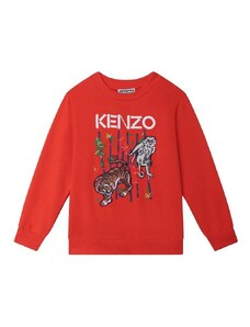 Παιδική βαμβακερή μπλούζα Kenzo Kids χρώμα: κόκκινο