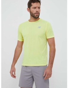 Μπλουζάκι για τρέξιμο New Balance Impact Run χρώμα: κίτρινο