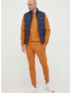 Βαμβακερό παντελόνι Lyle & Scott χρώμα: πορτοκαλί