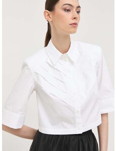 Βαμβακερό πουκάμισο Karl Lagerfeld KL x Ultimate ikon χρώμα: άσπρο F30
