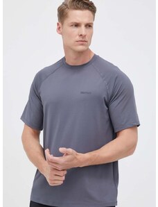 Αθλητικό μπλουζάκι Marmot Windridge χρώμα: γκρι