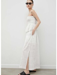 Βαμβακερή φούστα Herskind χρώμα: άσπρο