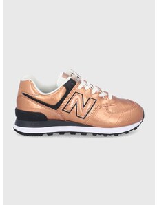 Δερμάτινα παπούτσια New Balance WL574PX2 χρώμα: χρυσαφί
