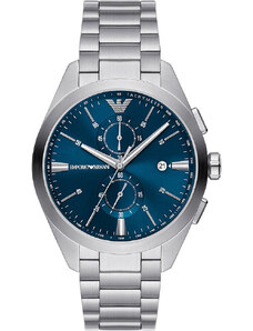 EMPORIO ARMANI Claudio Chronograph - AR11541, Silver case with Stainless Steel Bracelet