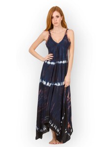 Rima beachworld καλοκαιρινο γυναικειο φορεμα ασσυμετρο αμανικο μακρυ βισκοζ 361 rima - ΜΠΛΕ ΜΑΡΙΝ
