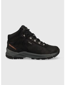 Παπούτσια Merrell Erie Mid Leather Waterproof χρώμα: μαύρο
