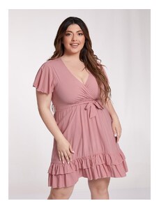 Celestino Mini φόρεμα με βολάν ροζ για Γυναίκα
