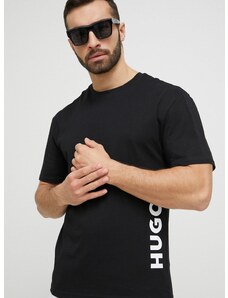Μπλουζάκι παραλίας HUGO χρώμα: μαύρο