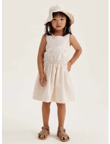 Παιδικό βαμβακερό φόρεμα Liewood χρώμα: μπεζ
