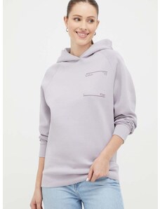 Μπλούζα Calvin Klein χρώμα: μοβ, με κουκούλα