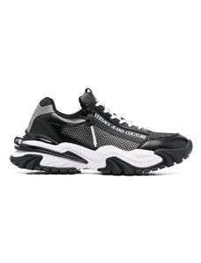 VERSACE JEANS COUTURE Sneakers Fondo New Trail Trek Dis. 12 Mesh+Leather+Gummy+Reflex 74YA3SI5ZS706 899 black