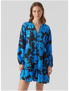 Black and blue women's patterned dress VERO MODA Josie - Women