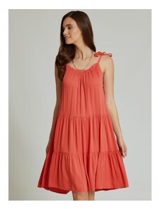 Celestino Βαμβακερό φόρεμα κοραλι για Γυναίκα
