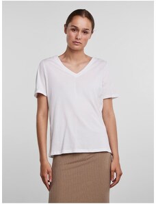 White women's basic t-shirt Pieces Ria - Women