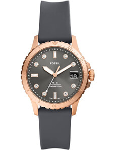 Fossil FB-01- ES5293, Rose Gold case with Grey Rubber Strap