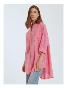 Celestino Βαμβακερή πουκαμίσα σκουρο ροζ για Γυναίκα