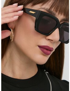 Γυαλιά ηλίου Bottega Veneta χρώμα: μαύρο