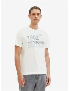 Λευκό Ανδρικό T-Shirt Tom Tailor - Ανδρικά