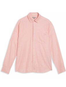 TED BAKER Πουκαμισο Remark Long Sleeve Smart Linen Shirt 259147 lt-pink