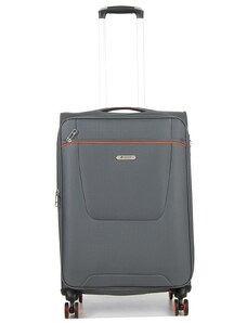 Μεσαία βαλίτσα Airtex από γκρι ύφασμα με 4 ρόδες και αδιάρρηκτο φερμουάρ 4MIM04 - 28002-07