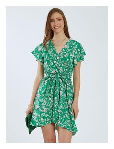 Celestino Κρουαζέ φόρεμα με βολάν πρασινο για Γυναίκα