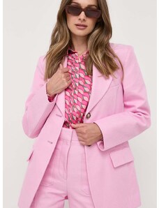 Σακάκι Victoria Beckham χρώμα: ροζ