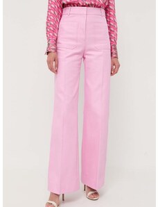 Παντελόνι Victoria Beckham χρώμα: ροζ