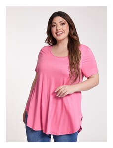 Celestino Ασύμμετρη μπλούζα με χιαστί πλάτη ροζ για Γυναίκα