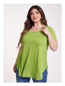 Celestino Ασύμμετρη μπλούζα με χιαστί πλάτη λαχανι για Γυναίκα