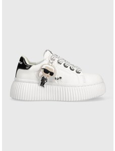 Δερμάτινα αθλητικά παπούτσια Karl Lagerfeld KREEPER LO χρώμα: άσπρο, KL42376N F3KL42376N