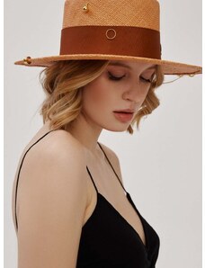 Καπέλο LE SH KA headwear Brown Gold Canotier χρώμα: καφέ