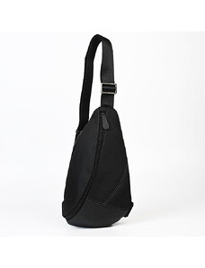 Τσάντα body (στήθους) ύφασμα με δέρμα Francinel σε μαύρο χρώμα ASF56KL - 27961-01
