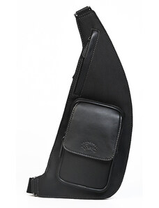 Τσάντα body (στήθους) μαύρη Francinel, από ύφασμα σε συνδυασμό με δέρμα 8RXE83 - 223879-01