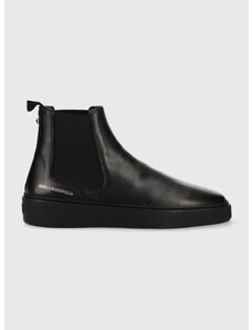 Δερμάτινες μπότες τσέλσι Karl Lagerfeld Flint χρώμα: μαύρο F30