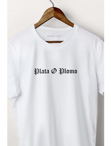 UnitedKind Plata O Plomo, T-Shirt σε λευκό χρώμα