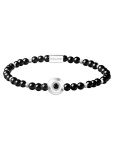 POLICE Bracelet Eyesight | Black Onyx - Silver Stainless Steel PEAGB0005101