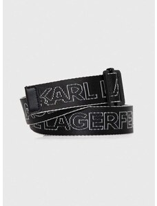 Ζώνη Karl Lagerfeld Jeans χρώμα: μαύρο