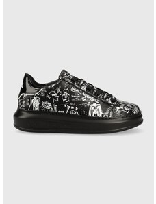 Δερμάτινα αθλητικά παπούτσια Karl Lagerfeld KAPRI χρώμα: μαύρο, KL62569 F3KL62569