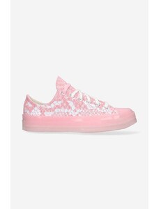 Σουέτ sneakers Converse x Golf Wang Chuck χρώμα: ροζ