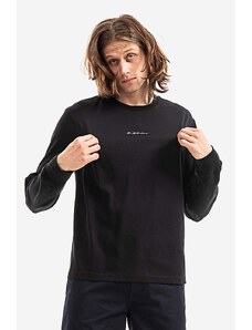 Βαμβακερή μπλούζα με μακριά μανίκια Han Kjøbenhavn Casual Tee Long Sleeve χρώμα: μαύρο F30
