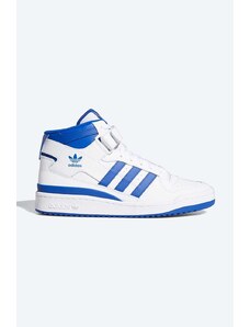 Δερμάτινα αθλητικά παπούτσια adidas Originals Forum Mid χρώμα: άσπρο FY4976
