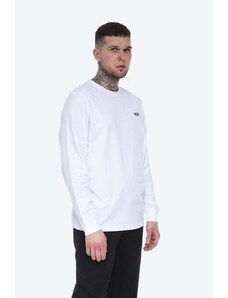 Βαμβακερή μπλούζα με μακριά μανίκια Wood Wood Mark Paisley Long Sleeve χρώμα: άσπρο